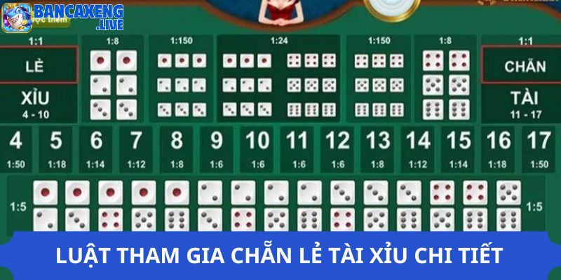 Luật tham gia chẵn lẻ tài xỉu chi tiết