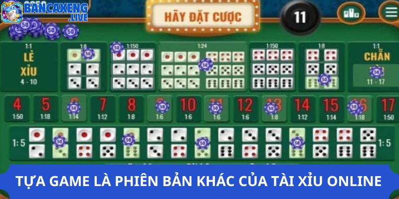 Tựa game là phiên bản khác của tài xỉu online